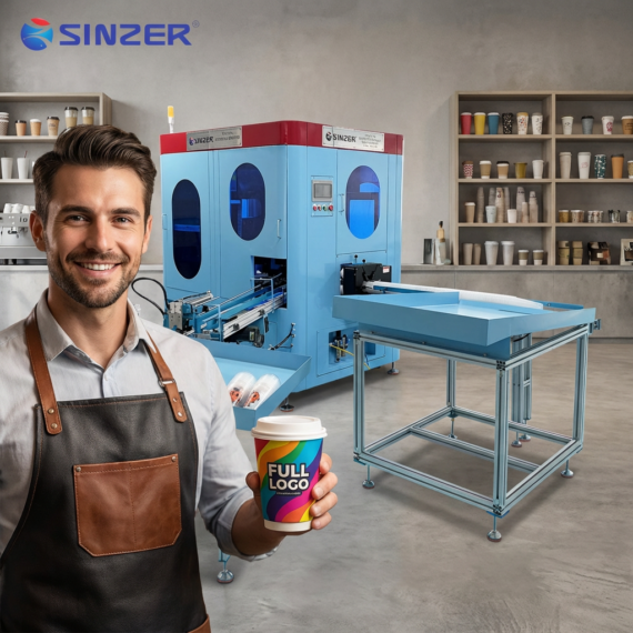 Professional Paper Cup Plastic Cup Inkjet Printing Machine Supporting Water Based Ink for Odorless and Safe Beverage Packaging