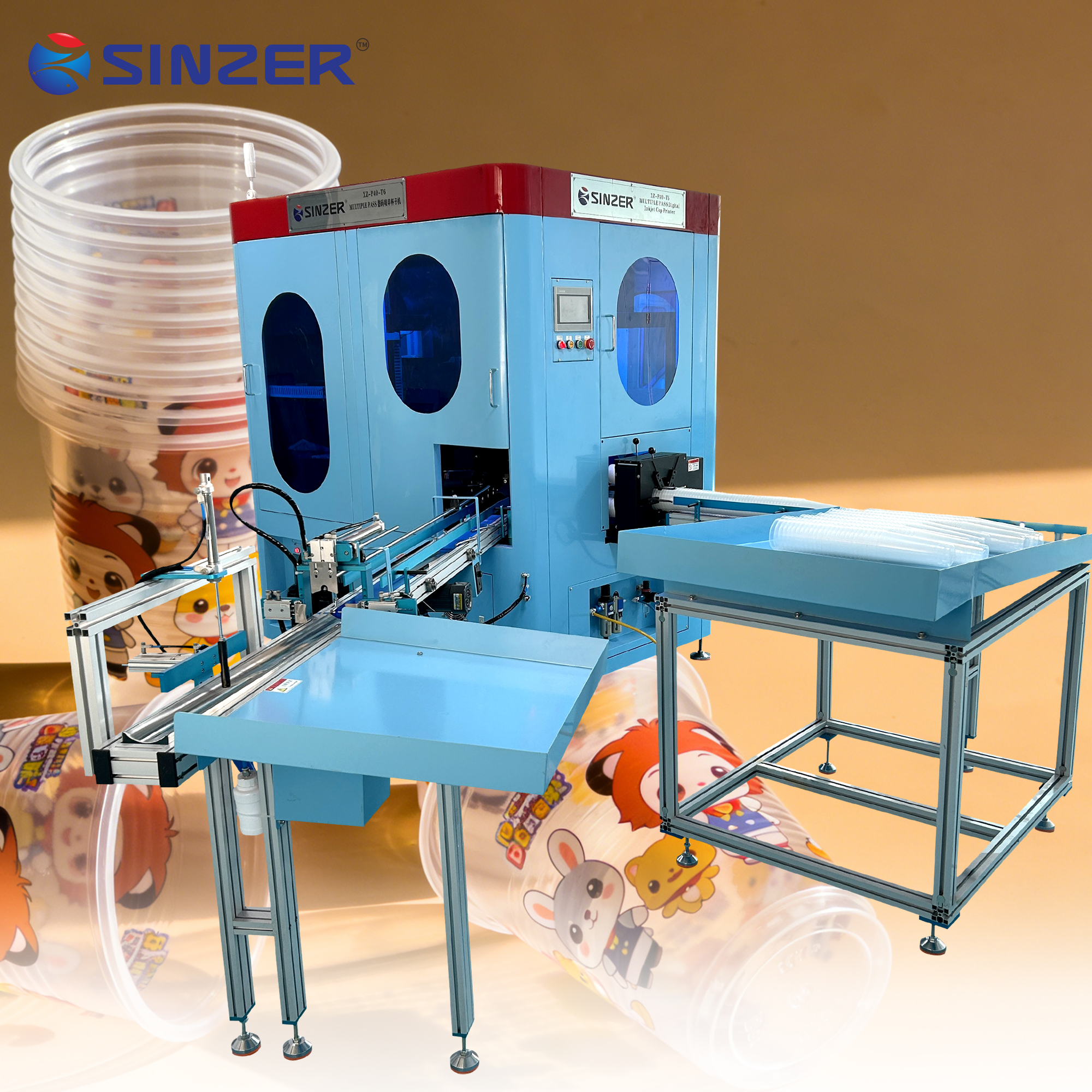 Professional Plastic Cup Inkjet Printing Machine for PP and PET Disposable Cups with Full Color Multi Station Printing Capability