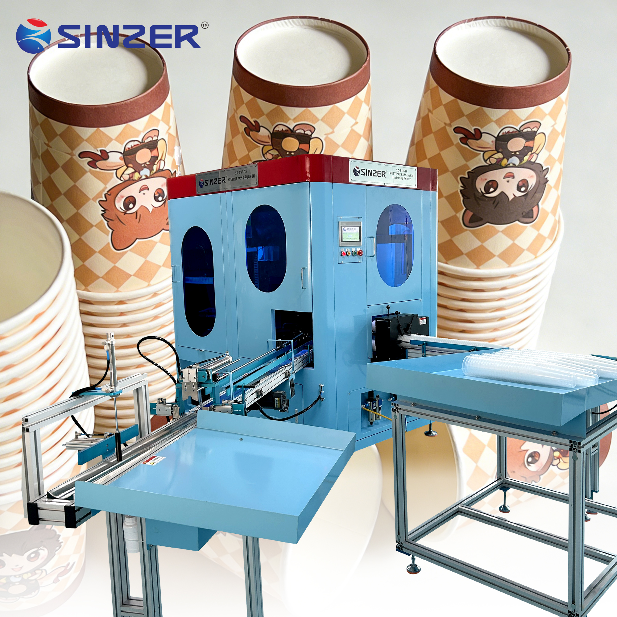 Industrial Digital Plastic Cup Printing Machine with 8 Color Inkjet System for High Quality Graphic Reproduction and DIY Patterns