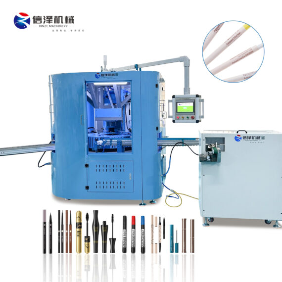 New Semi-Automatic Horizontal Rotary Screen Printing Machine Multifunctional Multi-Color with Curved Surface Printing Product