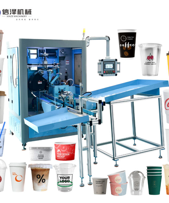 High-Speed Fully Automatic 4-Color Plastic Cup Screen Printing Machine: 4000 Pcs/Hr Output with Advanced Servo Drive for Continuous High-Volume Production