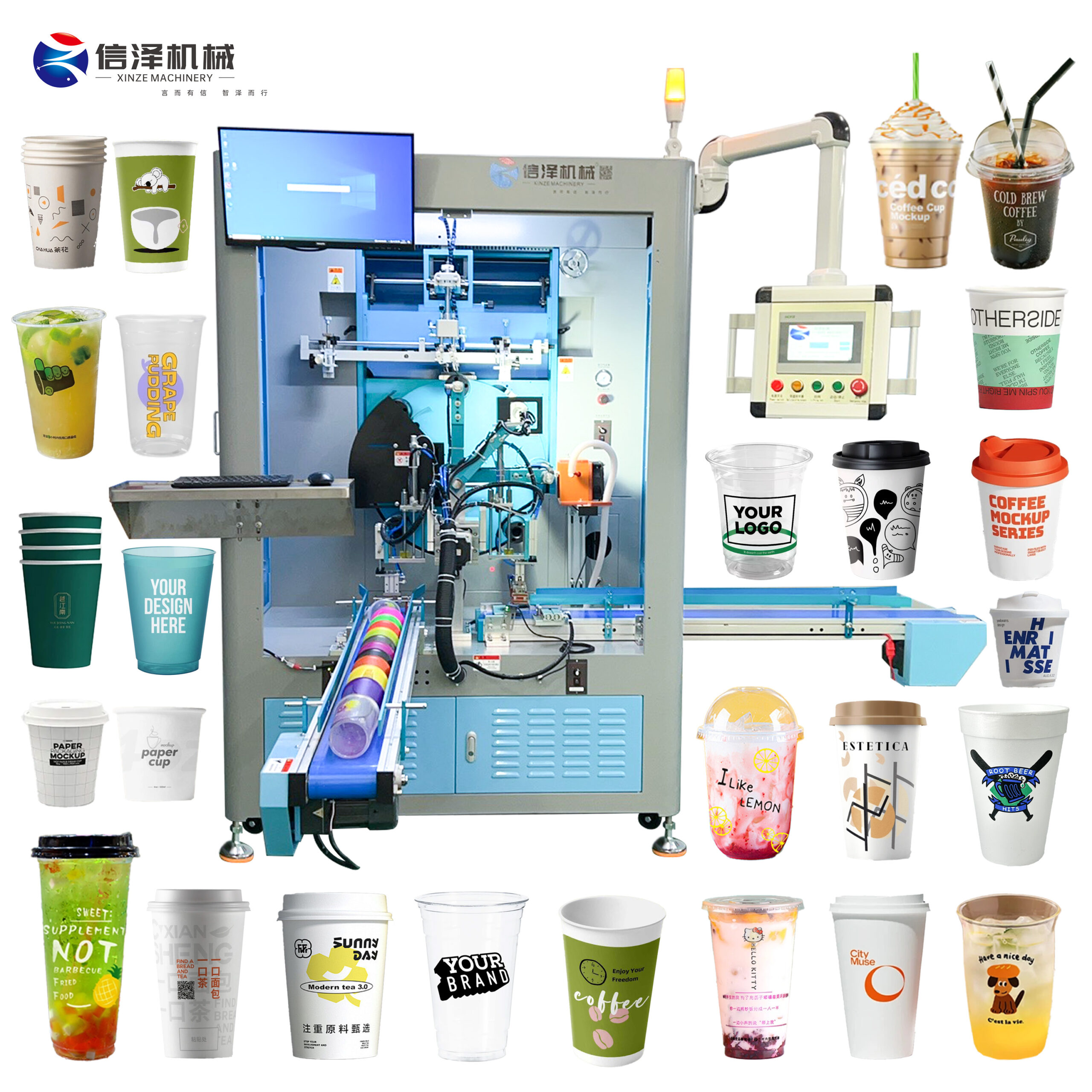 Rotary Automatic Screen Printing Machine Equipped with UV Curing Function for Bottles