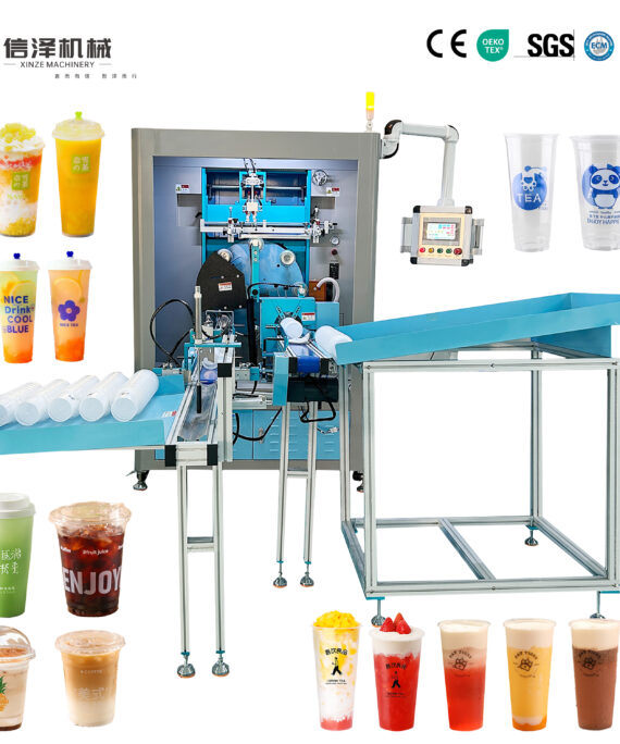 Wholesale Fully Automatic 4-Color Screen Printing Machine for Plastic Cups with Conveyor