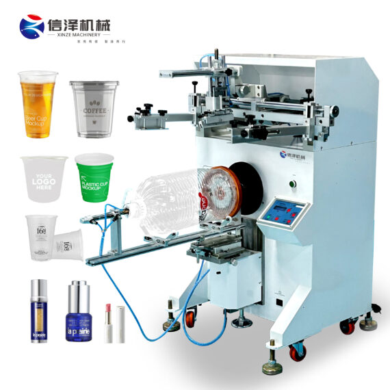 Industrial Grade Paper Bowl Screen Printing Machine for Large Scale Production with Vertical Lift and Stable Performance