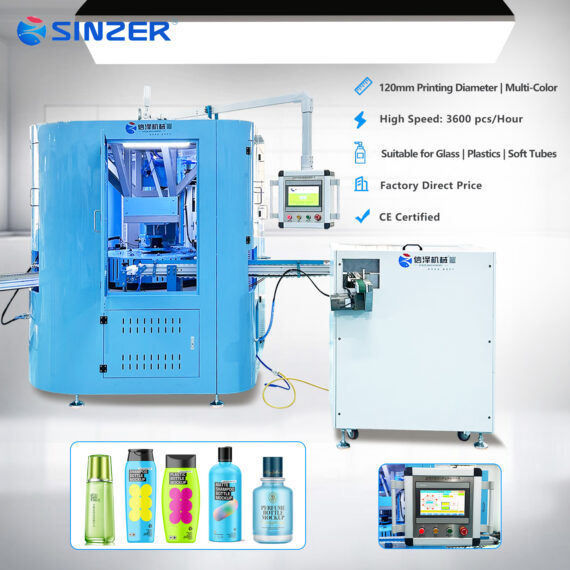 Industrial Fully Automatic Multi-Color Screen Printer with Electronics Screen Printer for Plastic Cups Glass Tubes and Ceramic Tubes