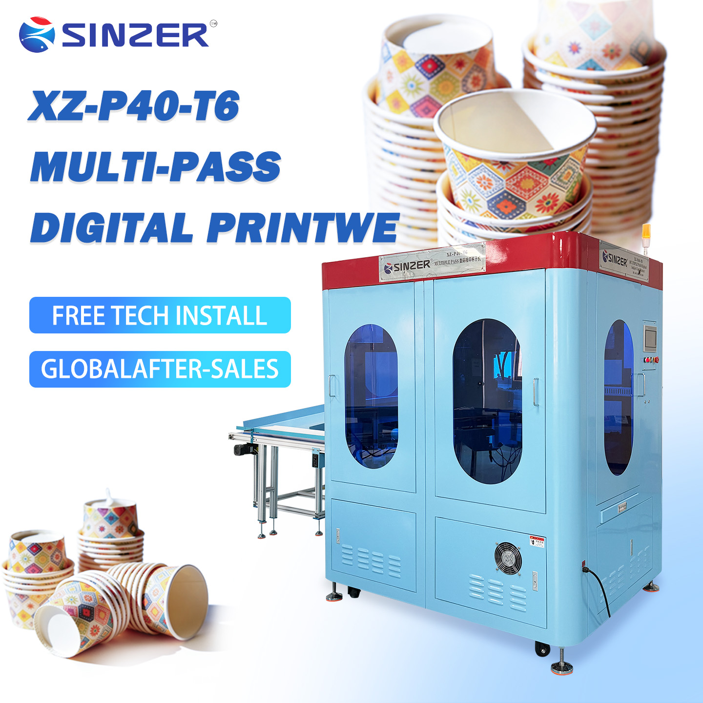Advanced Digital Printing Machine for Paper Cups Plastic Cups and Bowls with Food Grade Safety Compliance and CE Certification