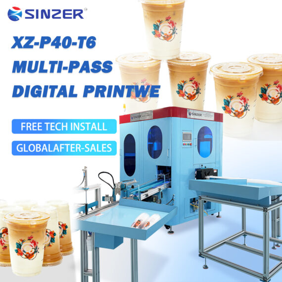 Eco Friendly Water Based Ink Digital Printing Machine for Food Grade Paper Cups Plastic Cups and Biodegradable Packaging Industry
