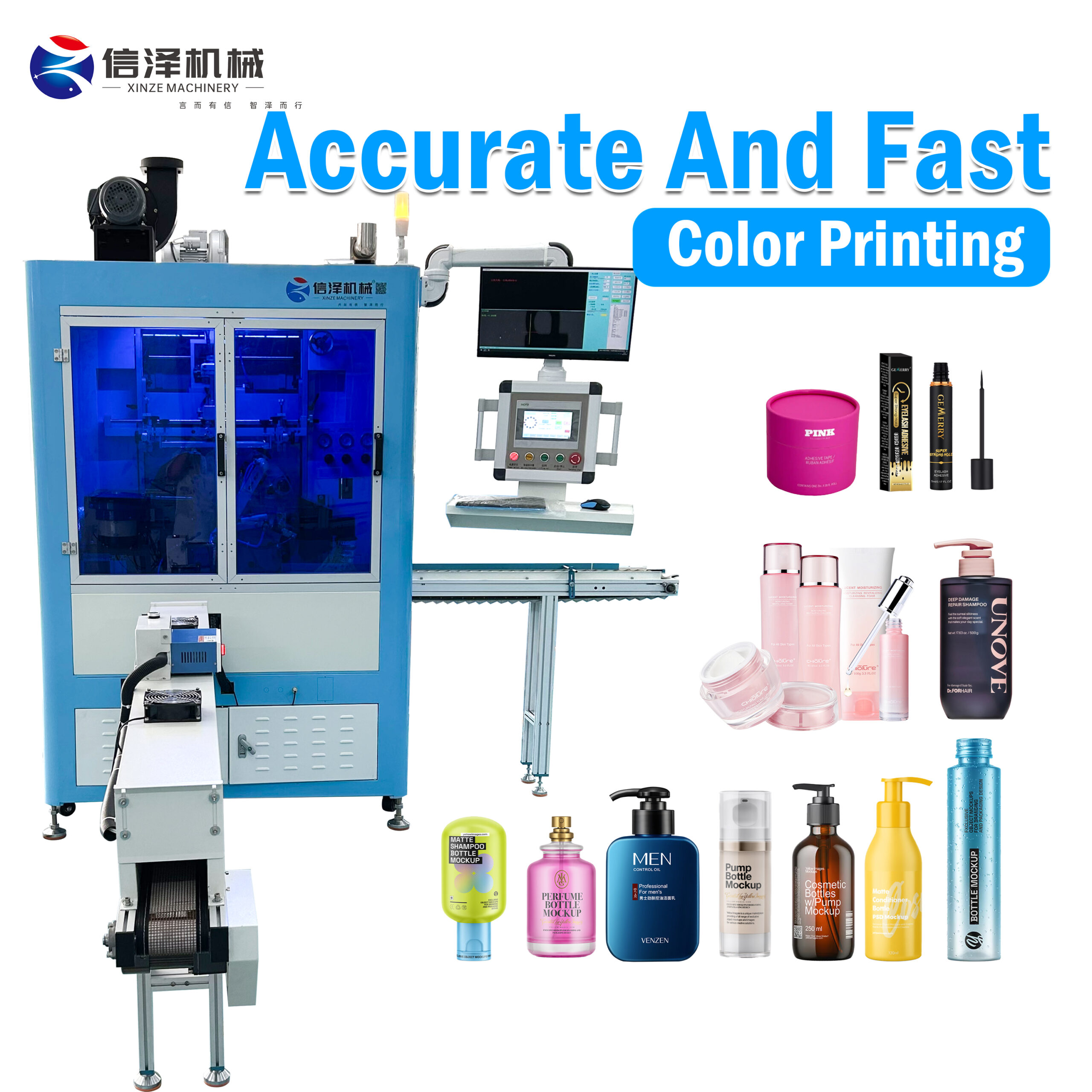 High Speed Semi Automatic Screen Printing Machine Serigrafia for Cosmetic Jars Tubes