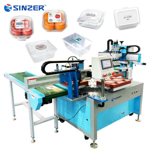 Industrial 4-Station Turntable Screen Printing Machine for Power Charging Equipment and Car License Plate