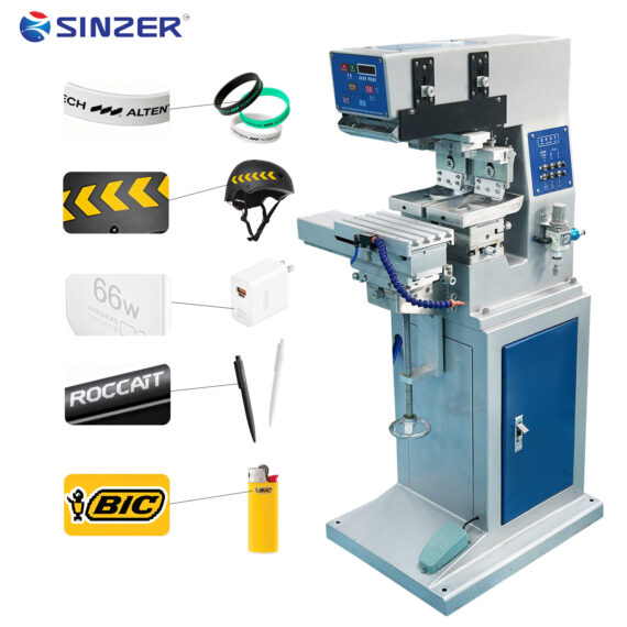 High Speed Semi-Automatic Two-Color Pad Printing Machine with Speed Adjustment   for Bottle Cap Plastic Toys