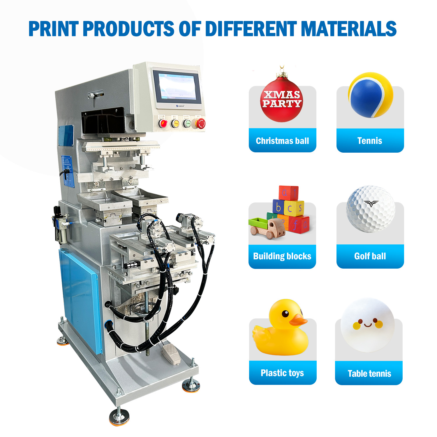 Wholesale Customized Semi-Automatic Pad Printing Machine with Two Workstations for Tennis Golf Ball - Image 2