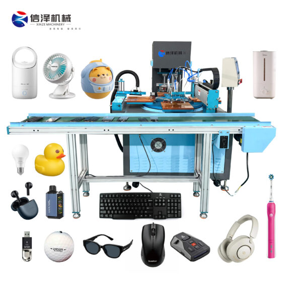 Versatile Semi-Automatic Rotary Monochrome Pad Printer for Plastic Box Battery Rulers Cup Coaster