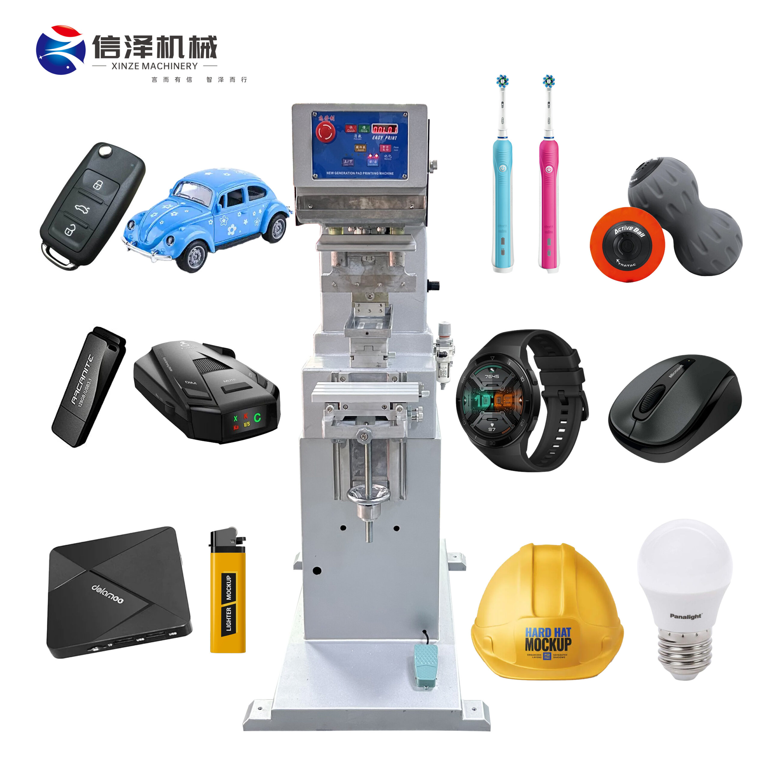 Factory Direct Sale Semi Automatic Single Color Pad Printing Machine for Watch Dial Mouse Logo Printing with Control Panel