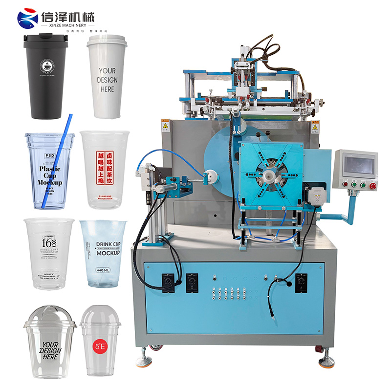 Drinkware Screen Printing Machine for Plastic Cups with Automatic Loading and Unloading System for Efficient High Speed Production