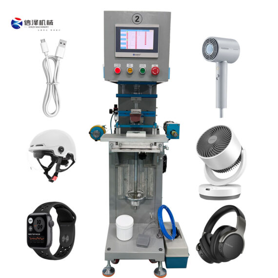Single Station Oil Cup Pad Printing Machines for Glass Plastic Products with Table Height Adjustment for Electric Toothbrush Label
