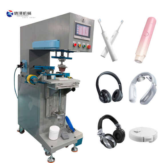High Quality Multi Function Semi-Automatic 1 Station Pad Printing Machine for Golf Balls Baseballs Helmets