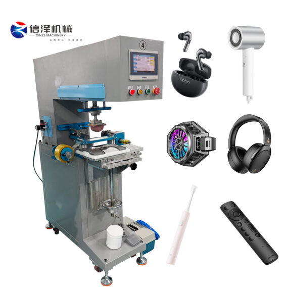High Precision Innovative Oil Cup Pad Printing Machine for Bluetooth Device Helmet Mouse