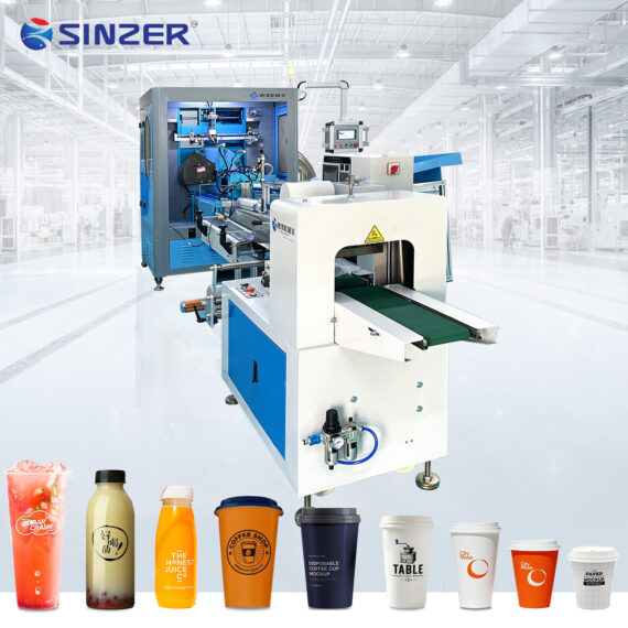 High-efficiency Eight-station Automatic Screen Printing Machine with corona Treatment for Plastic Paper Cups PET PP