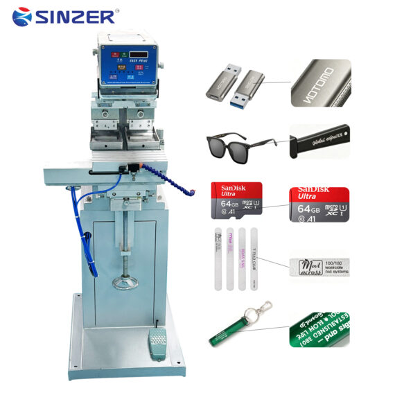 Factory Direct Sale 1-Color Semi Automatic Pad Printing Machine with Air Source Heat Exchanger for Plastic Toys Building Blocks