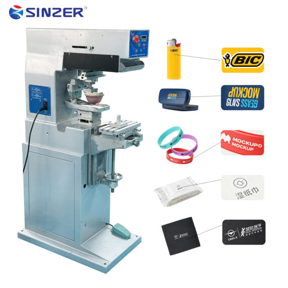 High Speed Semi-Automatic 1-Color Pad Printing Machine with Control Panel for Power Bank and Bottle Caps