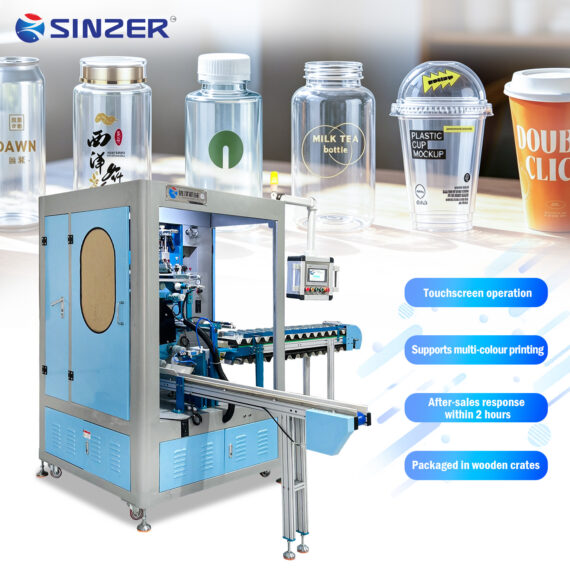 Fully Automatic Single-colour Curved Surface Screen Printing Machine with Color Sensor for Plastic Glass Metal Cans