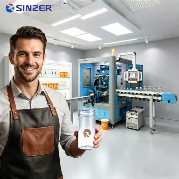 High Quality Fully-Automatic Single-Color Screen Printing Machine with Corona Treater for Plastic Jars Glass Bottles