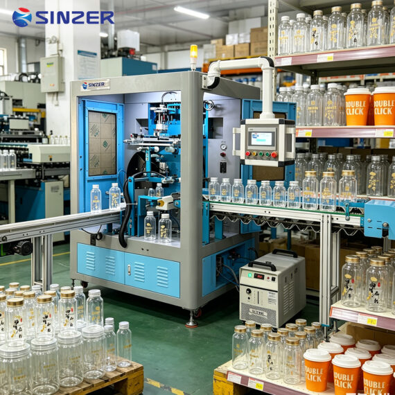 Heavy Duty 1 Color Screen Printing Machine Fully Automatic for Beer Cans Coffee Jars Food Container