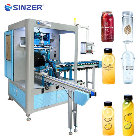 Non-standard Screen Printing Equipment Fully-Automatic 8-Station with Unloading Suction for Plastic Glass Metal Cans