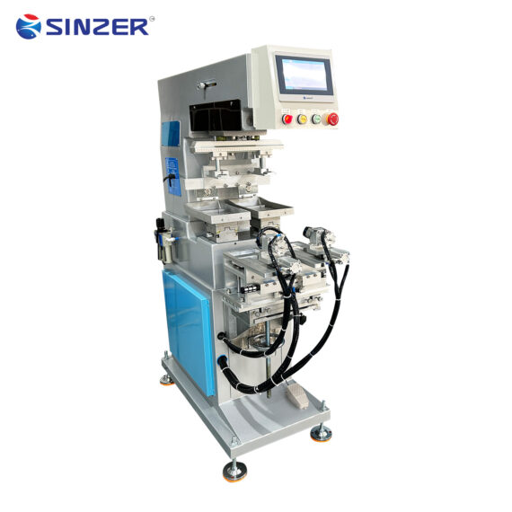 Multi-Functional 1 Color 2-Station Pad Printing Machine with Touchscreen for Round Items Christmas Ball Tennis Golf Ball
