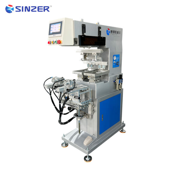 Factory Direct Sale Semi Automatic 1-Color Pad Printing Machine with 2-Stations for Round Toys Christmas Ball