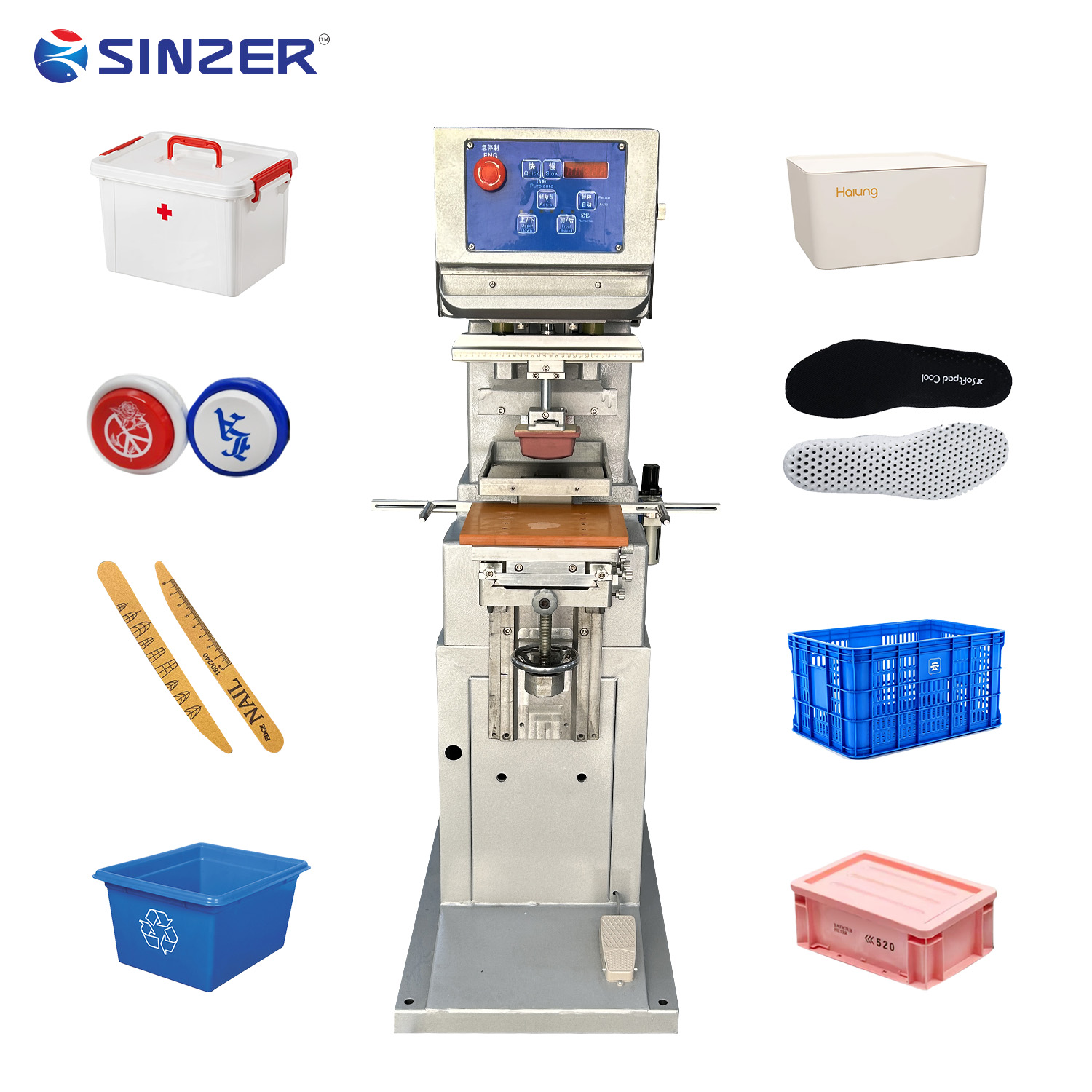 High Precision Semi-Automatic 1-Color Pad Printing Machine with Control Panel for Keyboard Alarm Clock Helmet