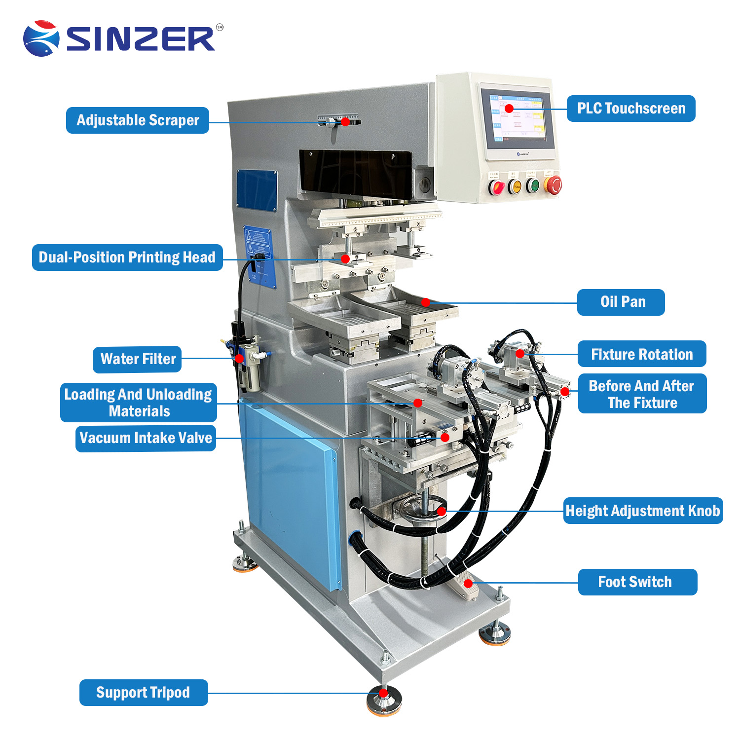 Wholesale Customized Semi-Automatic Pad Printing Machine with Two Workstations for Tennis Golf Ball - Image 4