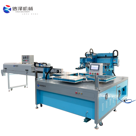 Factory Customized 4-station Screen Printing Machine with Suction-equipped Workbench for Large Plastic Bags and Kraft Paper