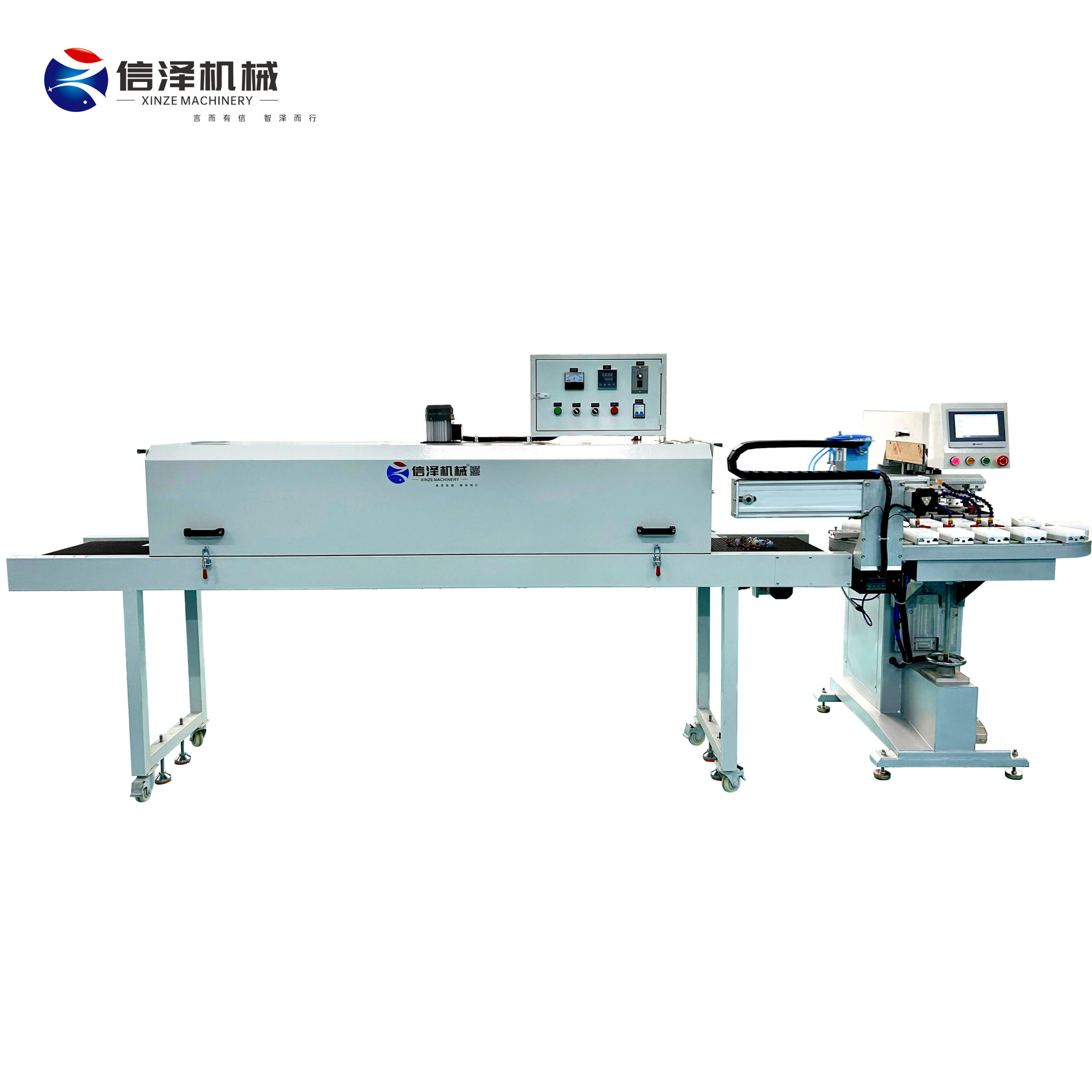 High Speed 4 Color Semi Automatic Servo Pad Printer with Robotic Unloading for Label Toy and Envelope Printing