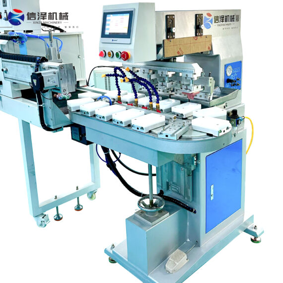 Hot Selling Semi Automatic Four Color Pad Printing Machine with Servo Drive and Touchscreen for Plastic Metal and Glass Surfaces