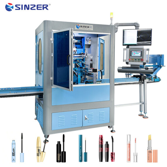 High Quality Fully Automatic CCD Silk Screen Printer with Unloading and Material Support for Perfume Bottle Lipstick Ceramic Tubes
