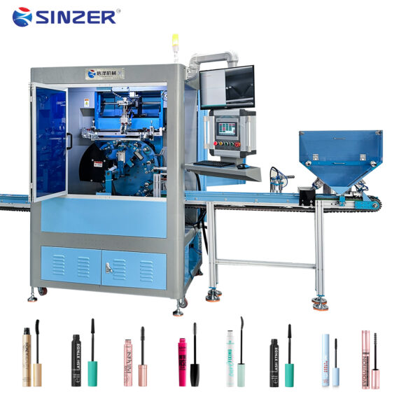 High Precision Rotary Multi Color 8 Station Screen Printing Machine with LED Drying System for Cosmetic Medical Beauty Eyelash Tubes