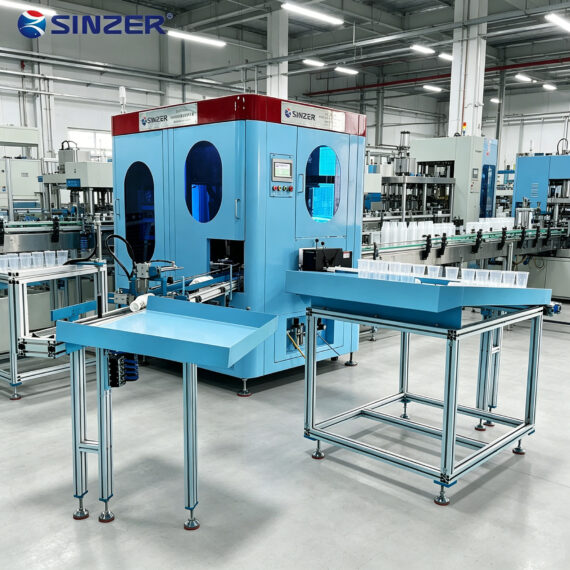1800-3000PCS/H Single Pass CMYKW 6 Station Digital Printer with Air-blow Discharge for Disposable Coffee and Beverage Cups