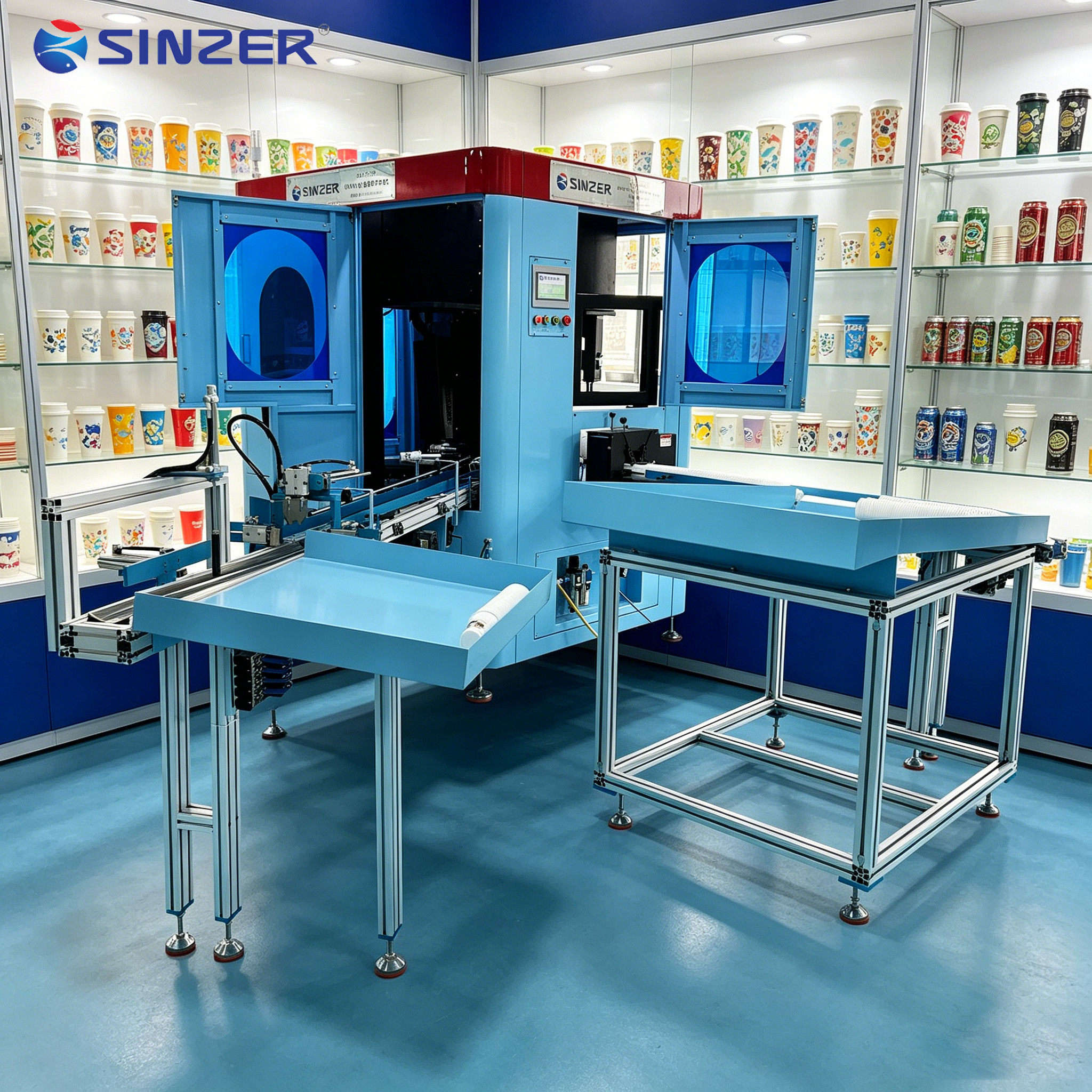 Top Selling Single Pass Full Color Digital Printing Machines with Automatic Feeding and Unloading for Plastic Foam Cups Custom Logo