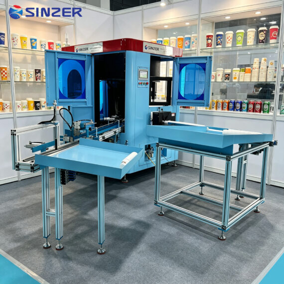 1800-3000 PCS/H Single Pass CMYKW 6 Station 360 Degree UV Digital Printing Machines with Corona Pre Treatment for Brand Logos and Custom Patterns