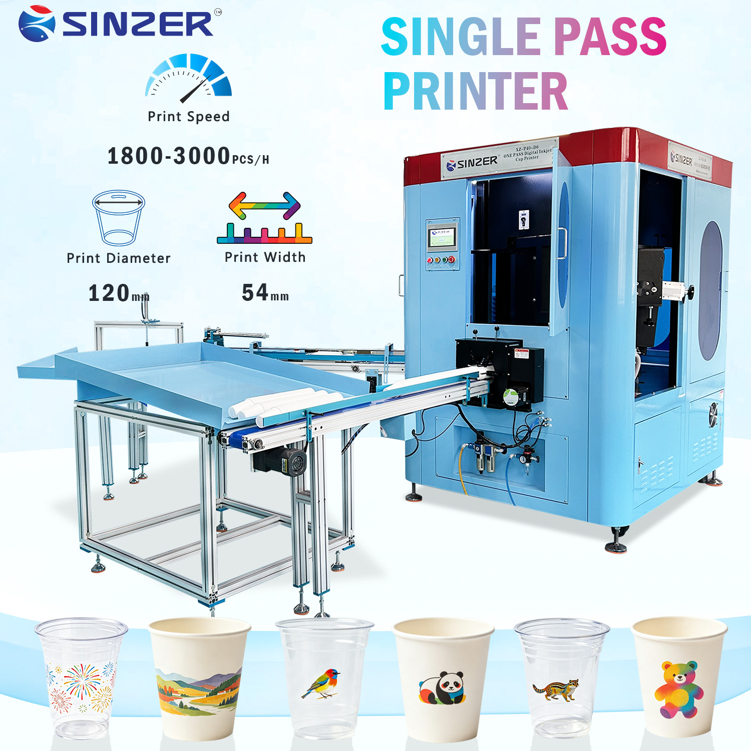 Single Pass Digital Bottle Printer