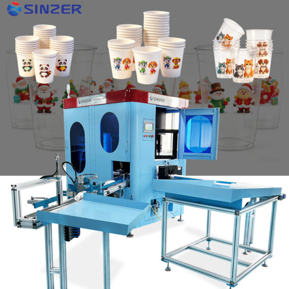 High Definition Vibrant Pattern Single Pass Digital Printer Strong Curing Adhesion Inkjet Printing Machine For Cosmetic Tube and Plastic Cup Coffee Paper Cups