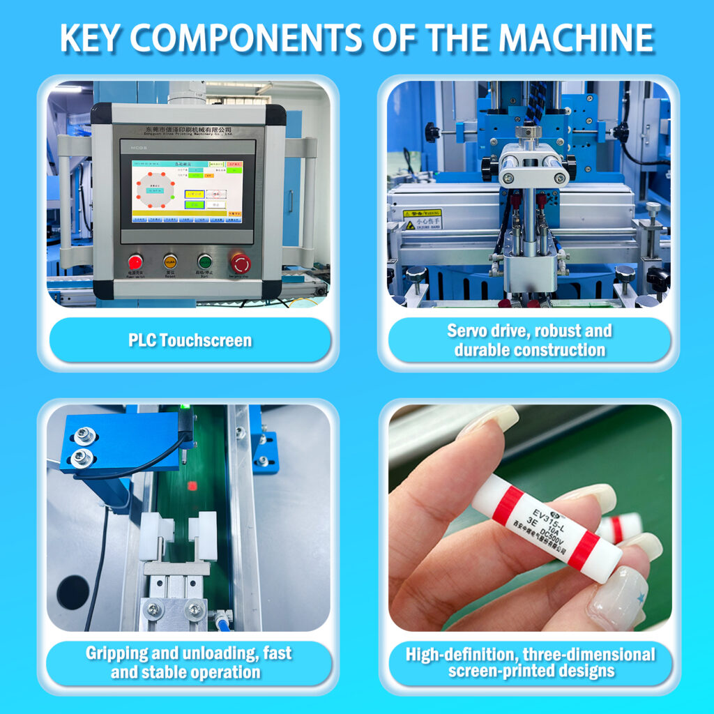 automatic industrial screen printing machine for plastic tube manufacturing