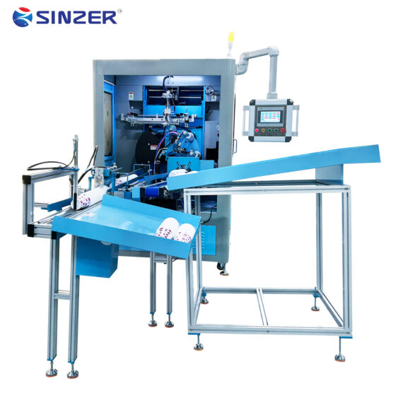 High Efficiency Multi Color 8 station Screen Printing Machine with PLC Touch Screen Control for Plastic Paper Cups PET PP
