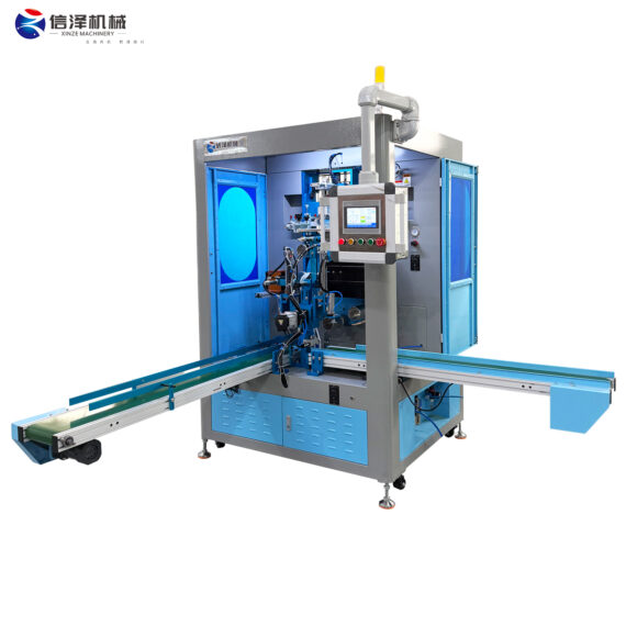 Vertical Turret Eight Stations Screen Printing Machine with Loading and Unloading Flipping for Cylindrical Plastic Bottles