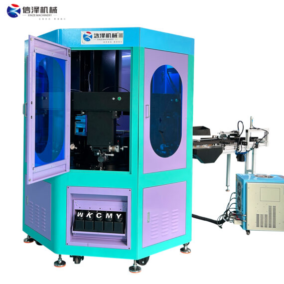 Cost Effective 8 station Single Pass CMYKW Digital Inkjet Printer for with Corona Pre Treatment for Cups Bottles and Aluminum Cans