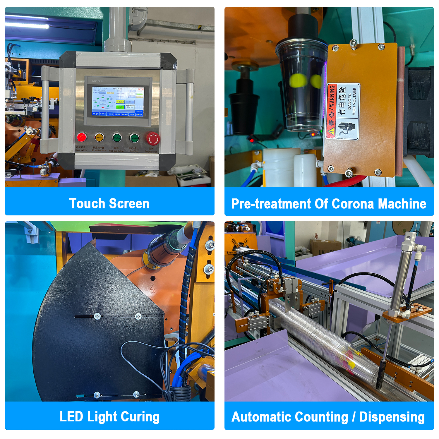 Reliable Cup Screen Printer with Servo System and LED Curing for PP Cups and PET Cups and Paper Cups - Resim 3