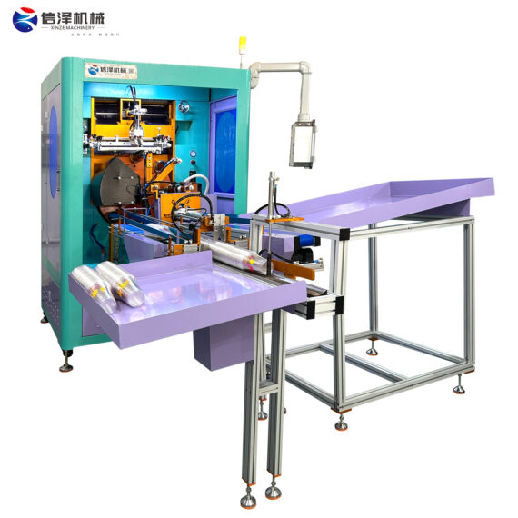 High End Fully Automatic 8 Station Screen Printing Machine with LED Curing and Auto Feeding for Plastic Cups and Paper Cups